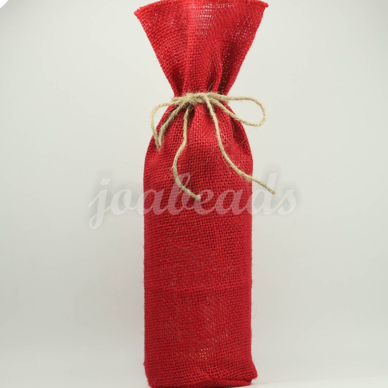Wholesale 25 pcs of Red Burlap Wine Bag 12 x 5 Etsy