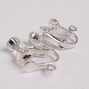 Ohrring Clips, abschraubbar - Sterling Silber vergoldet - 18 x 14 mm 10 Stück - Großpackung