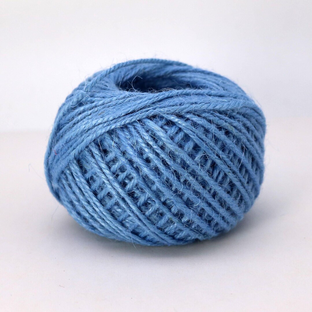 Light Blue Jute Twine: 2mm, Craft Rope, 50 Yards - Etsy