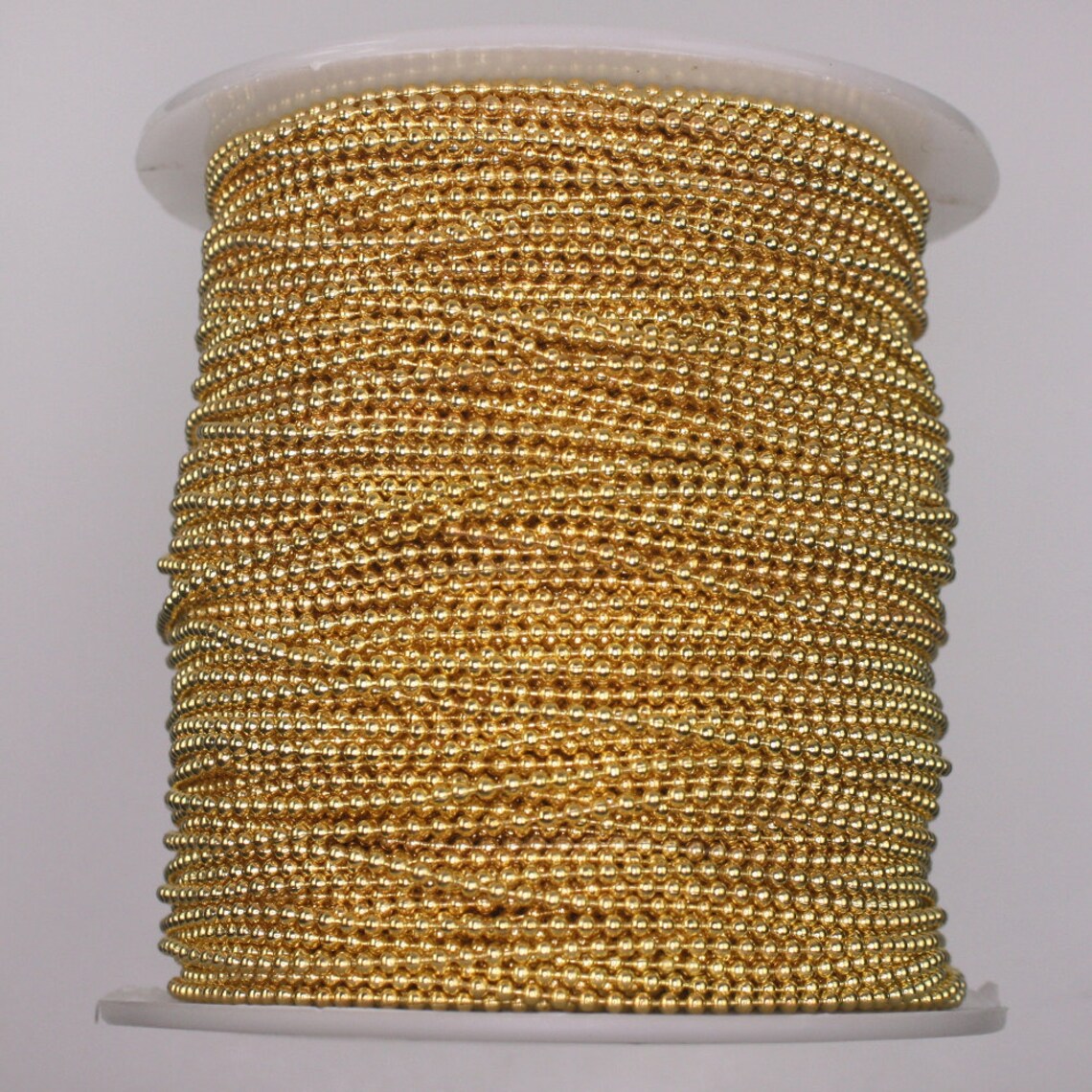 100feet Gold Plated Ball chain 1.5mm Round BALL Chain Etsy