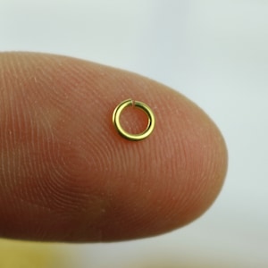 250 RAW Brass Bronze Jump Rings Jumprings - 4mm 22 Gauge 22G (0.6mm) - Clean Edge Cut Saw Cut Jumprngs - ship from California USA