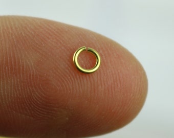 250 RAW Brass Bronze Jump Rings Jumprings - 4mm 22 Gauge 22G (0.6mm) - Clean Edge Cut Saw Cut Jumprngs - ship from California USA