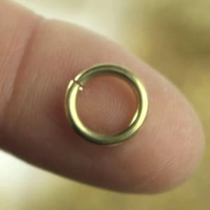 Raw Brass Jump Rings - 12mm, 16 Gauge, Pack of 50