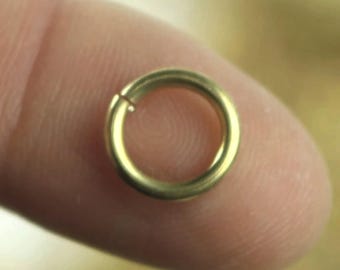 Raw Brass Jump Rings - 12mm, 16 Gauge, Pack of 50