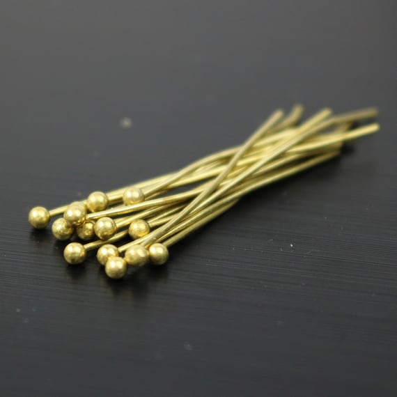 2 inch Long Bulk 200 pcs of Antique Copper Ball end Head pin 22 Gauge with 2mm Ball