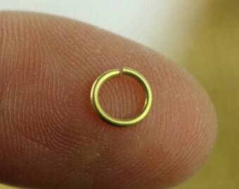 100 RAW Brass Bronze Jump Rings Jumprings - 6mm 20G (0.8mm) 20 Gauge - Clean Edge Cut Saw Cut Jumprngs - ship from California USA