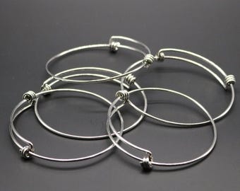 Pulsera expandible de acero inoxidable: Suministros para pulseras con dijes, 5 piezas