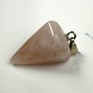 Hanger rozenkwarts: edelsteen bedel (14 x 21 mm)