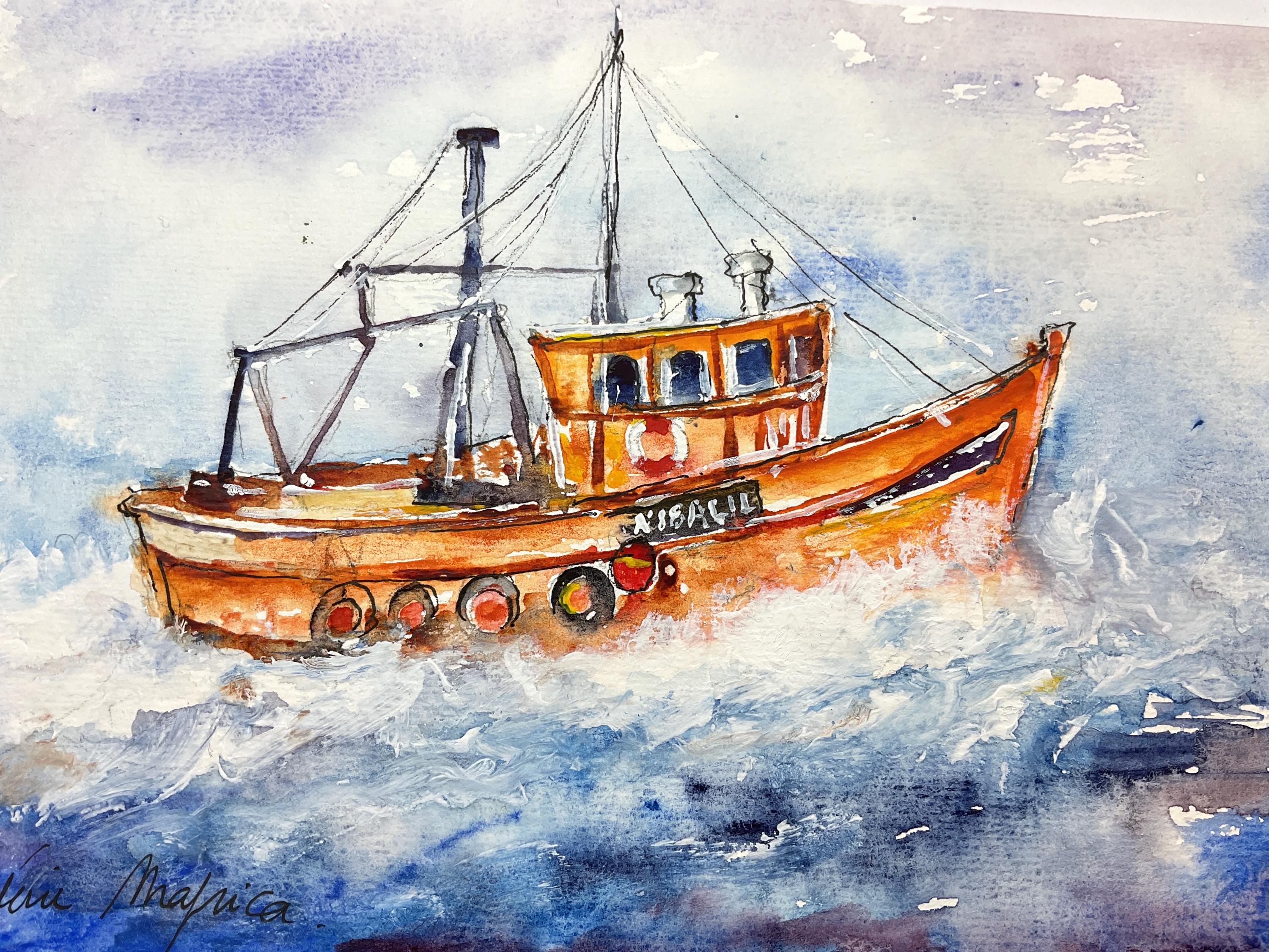 水彩画(漁船)№158 水彩画(漁船)№158 水彩画(漁船)№158