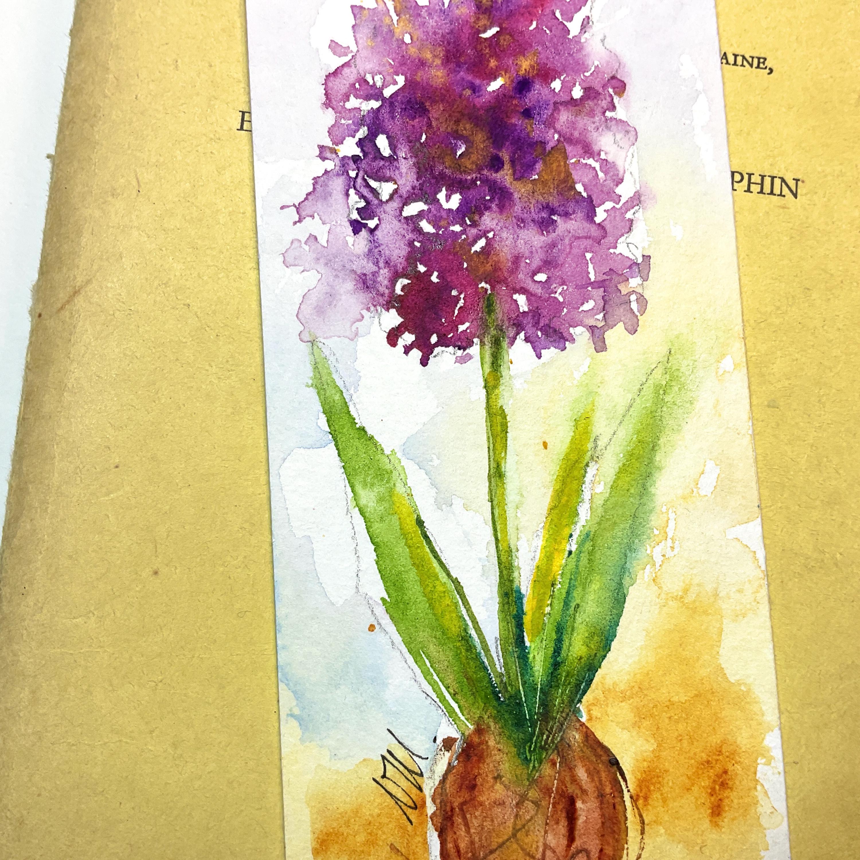 水彩画原画ヒヤシンス 水彩画原画ヒヤシンス 水彩画原画ヒヤシンス