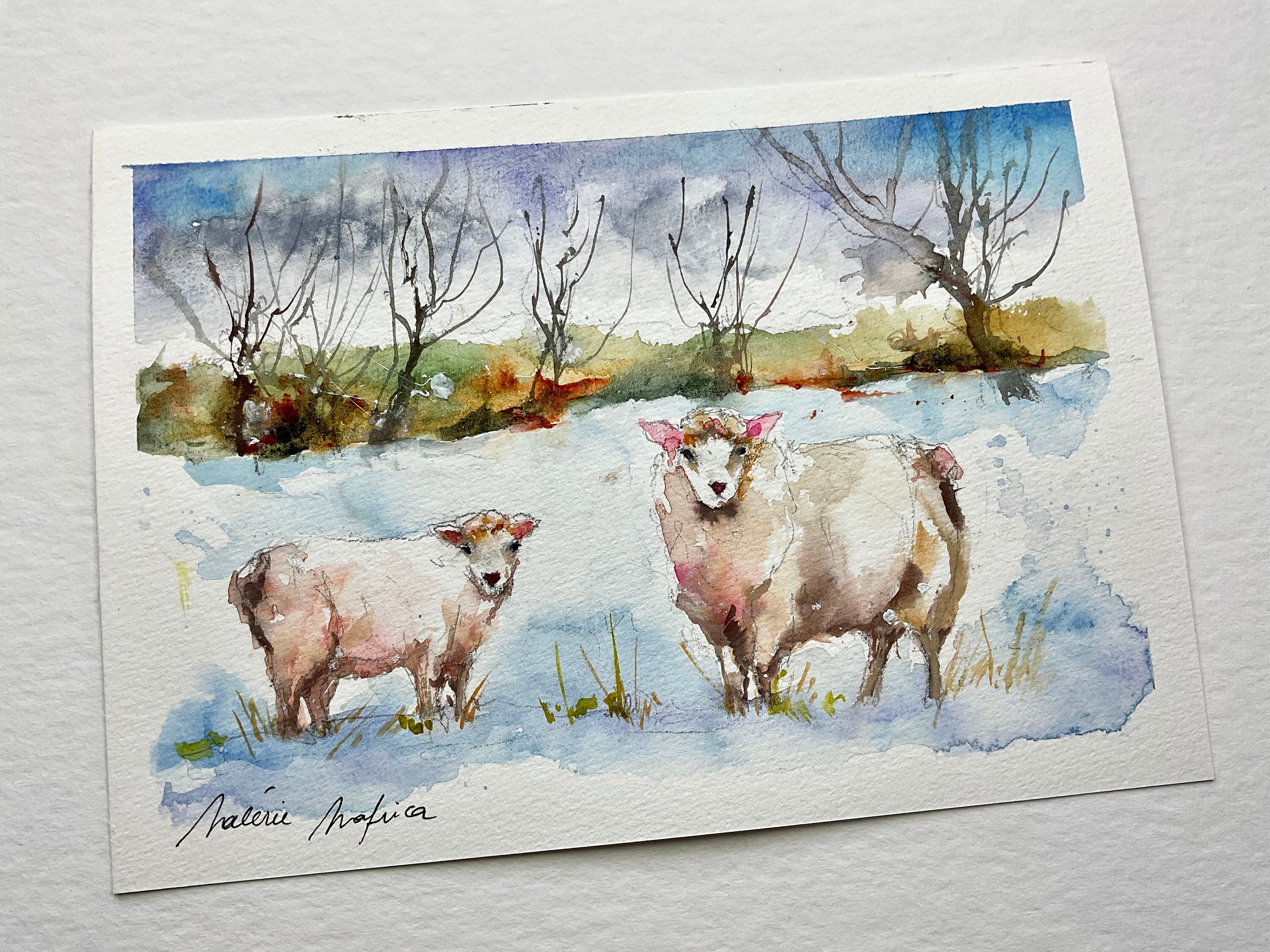 【美品】風景画 羊の絵 アート il_fullxfull.5841544580_2bn9.jpg