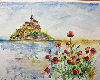 フランスのノルマンディーにあるモン・サン＝ミシェル修道院の