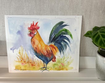 抽象水彩画 多色　画用紙　四つ切り「チキンジョージ」 il_340x270.6895370685_ix7p.jpg