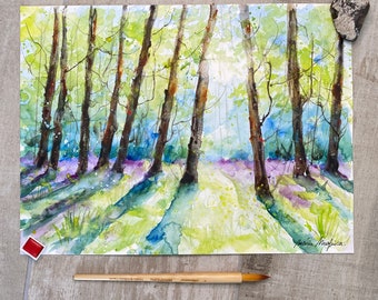 森の住人のために描いたツリー　水彩画 原画 森の住人のために描いたツリー 水彩画 原画 森の住人のため