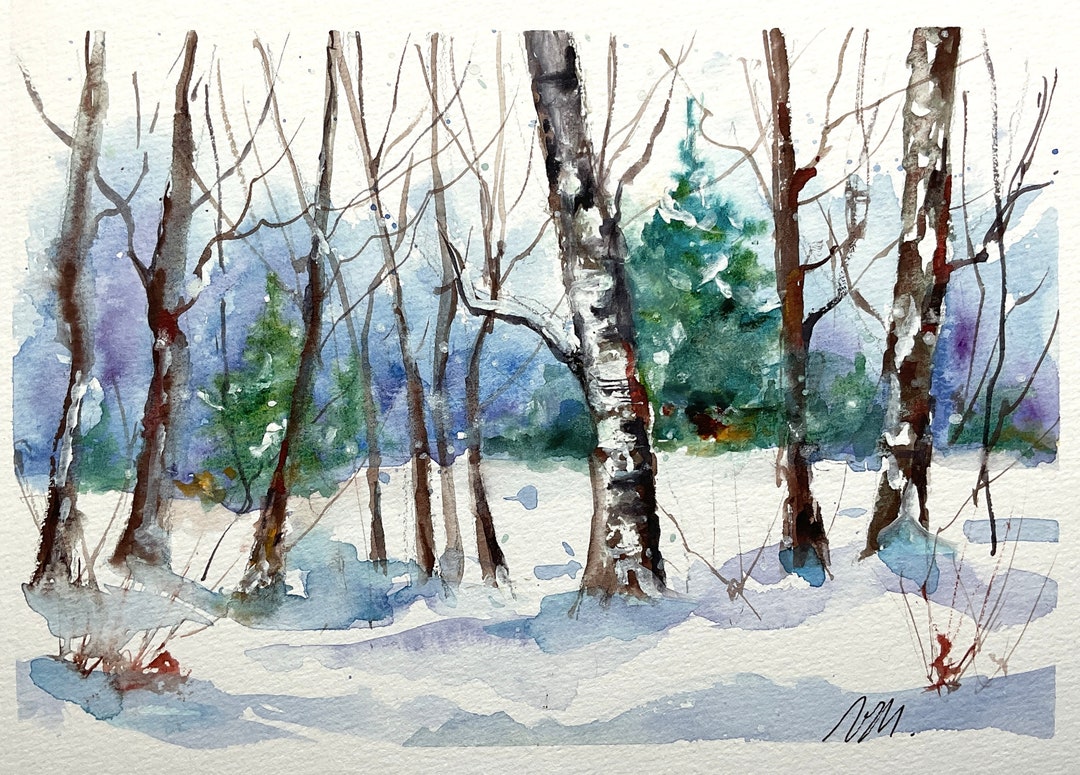 絵画 油彩 Shindo Mori パリ風景 冬の公園 P1 森真道 S 絵画 油彩