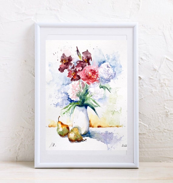 DIANA 絵画シリーズ　アイリスのある花瓶 ゴッホ アイリスのある花瓶黄色い背景 ジクレー複製画