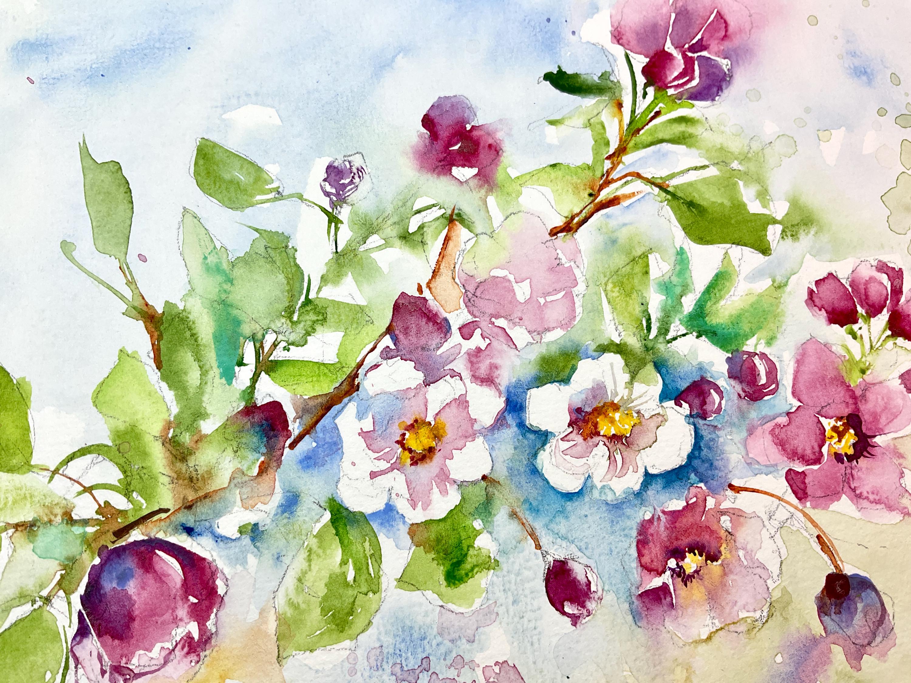 本33／Painting Fresh Florals in Watercolor How to Paint Simple Flowers in Watercolor / Paint with David