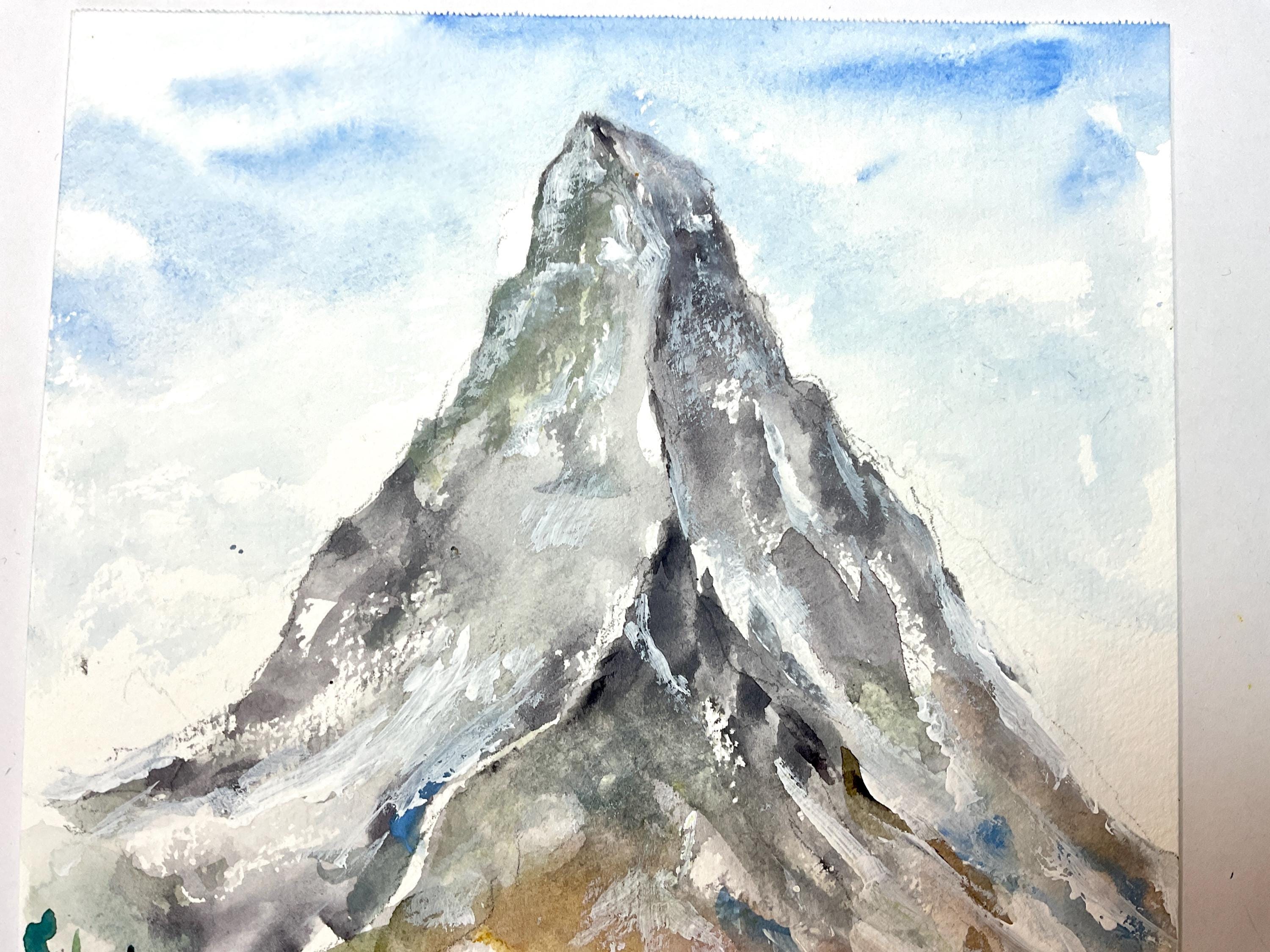 立体絵画の「冬のマッターホルン」(3D 絵画） 立体絵画の「冬のマッターホルン」(3D 絵画）