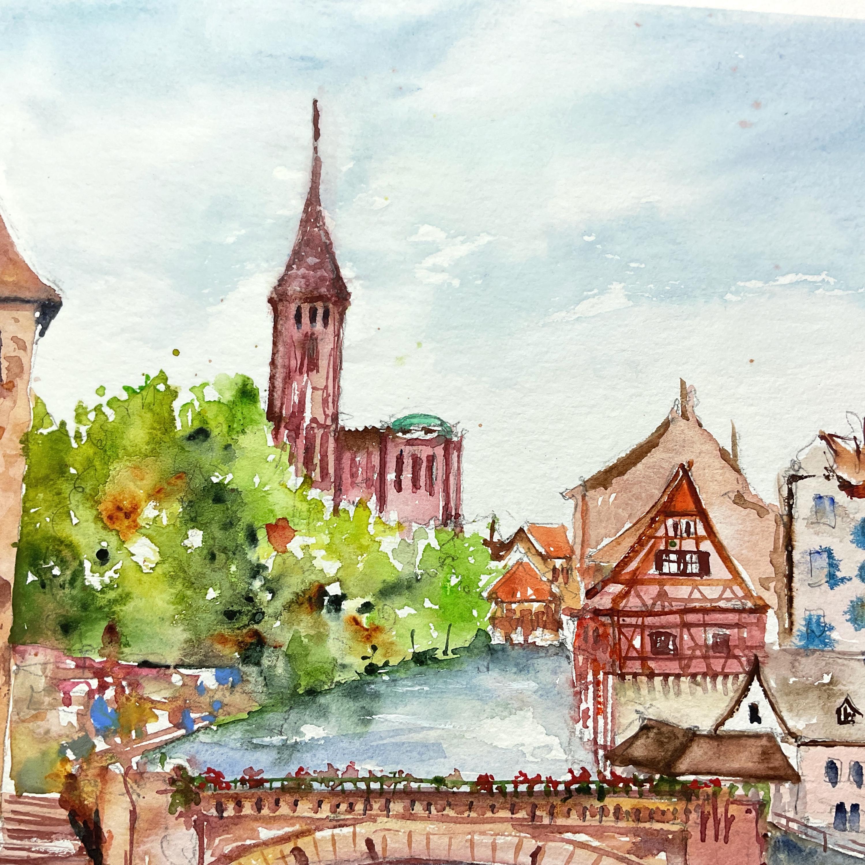 Tableau Grand Format Petite France Strasbourg - 5 Pièces Toile UNESCO Alsace Cadre Photo