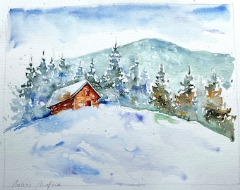 絵画 Winter Mountains Winter Mountain - Art by Mavs - Paintings & Prints
