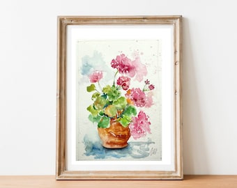花リム　風景　写真　絵画　ピンク　赤　　Creil et montereau CREIL ET MONTEREAU 薔薇のプレート ROSA - フランティーク
