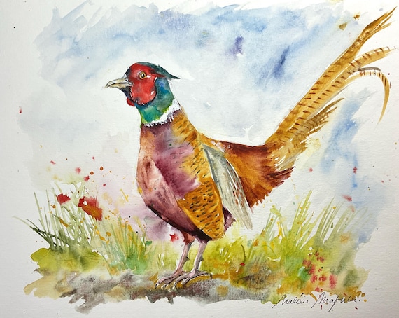 Maturi Tarjeta De Felicitación En Blanco Con Imagen De Caballo De Bahía De Acuarela Multicolor 441039