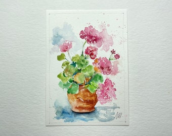 花の絵 ピンク・緑 シルバーフレーム 花の絵 ピンク・緑 シルバーフレーム