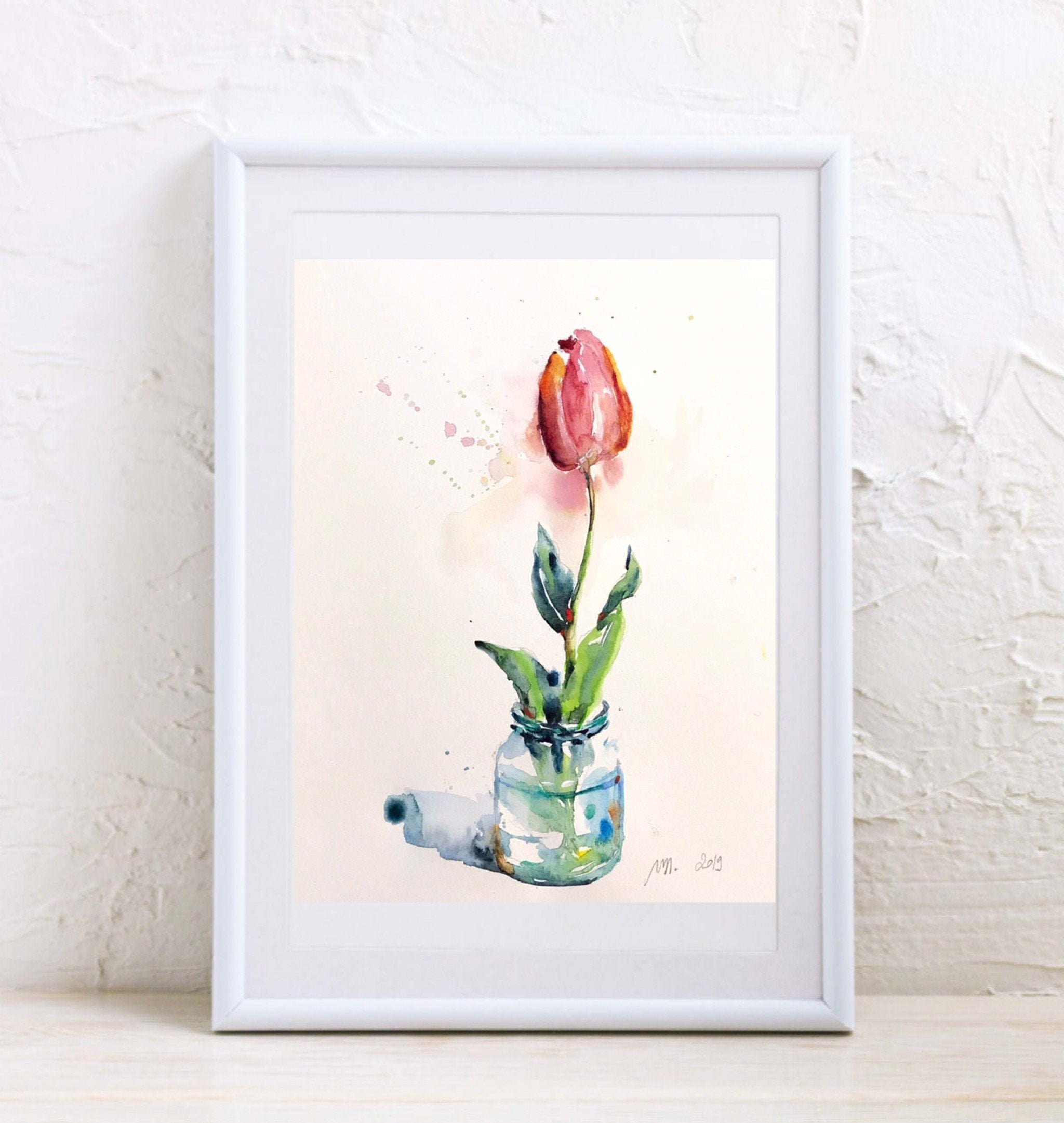 Tulipes aquarelle - Etsy France