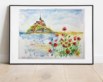 フランスのノルマンディーにあるモン・サン＝ミシェル修道院の