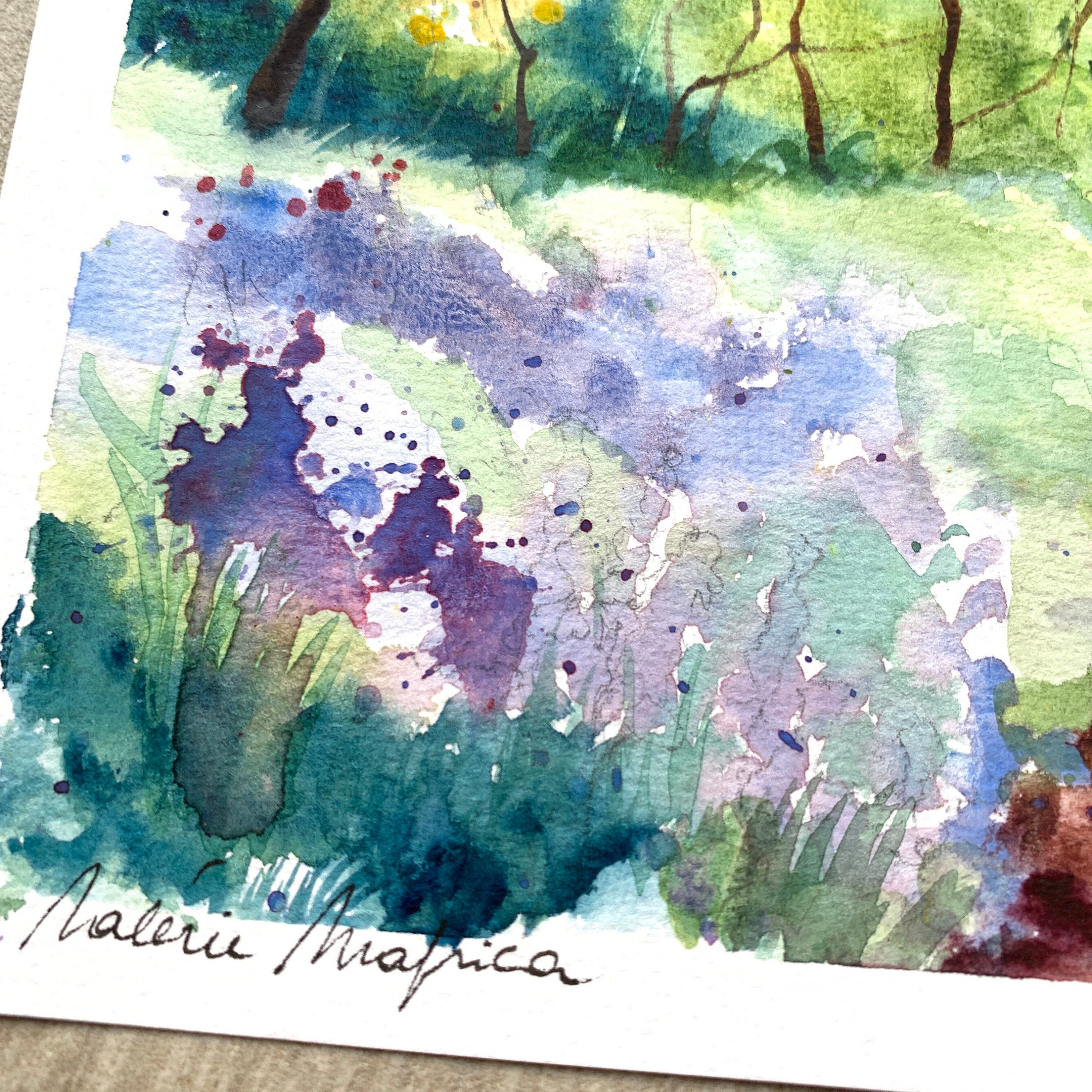Spring Oil Pastel and Watercolor Resist – Housing a Forest