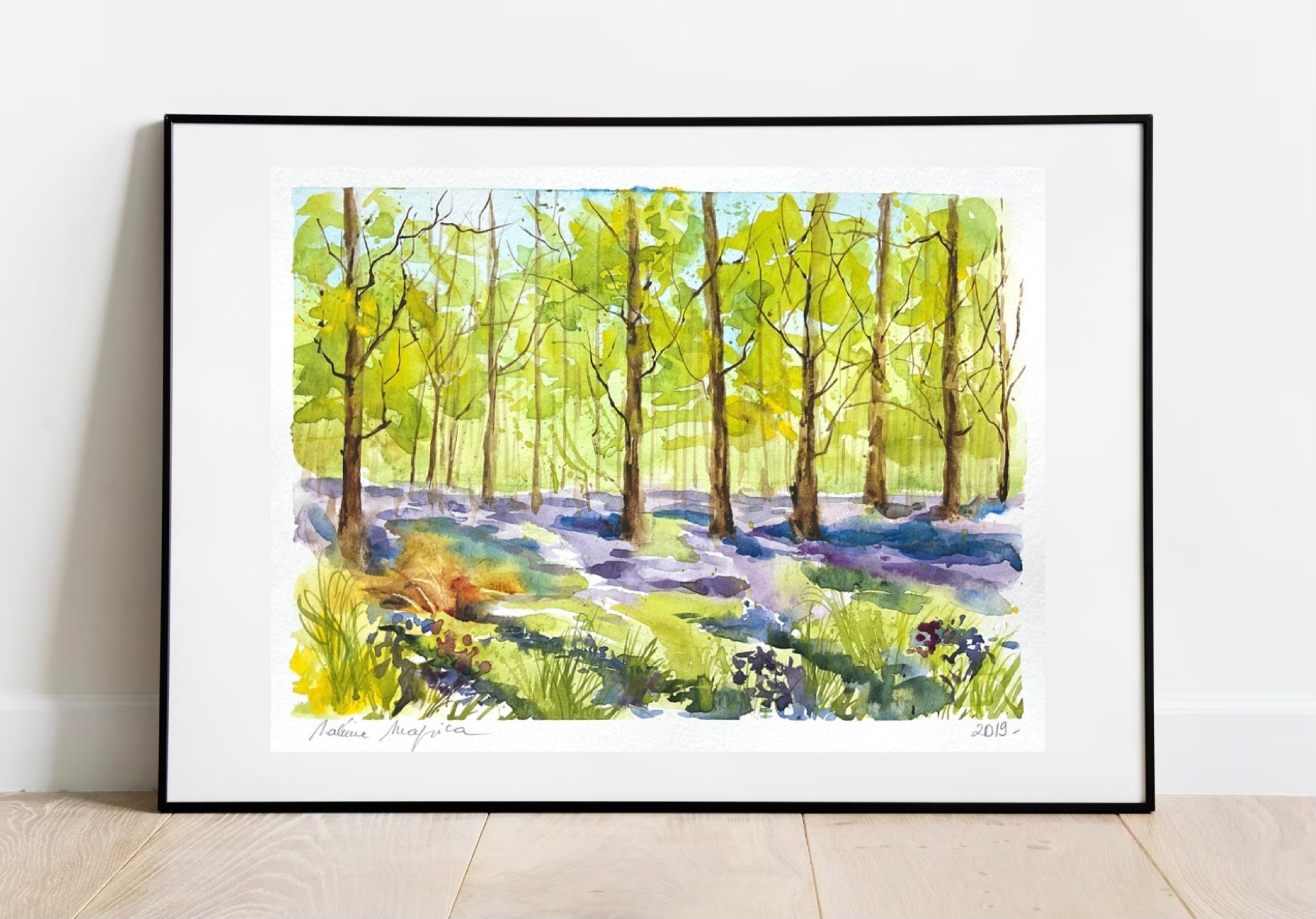 Spring Oil Pastel and Watercolor Resist – Housing a Forest