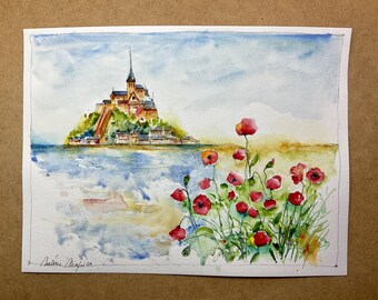 フランスのノルマンディーにあるモン・サン＝ミシェル修道院の