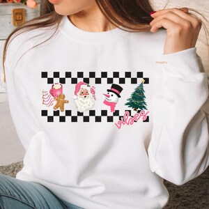Pink Retro Christmas Png, Retro Santa Sublimation file for Shirt Design, Digital download. Pink Christmas Png.