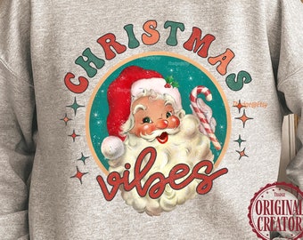 Weihnachten Png für Shirt, Weihnachtsmann Sublimationsdesign, digitaler Download, dtf Transfer.