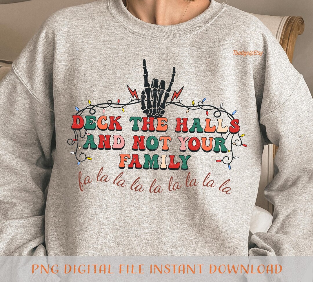Deck the Halls Funny Retro Christmas Png Christmas - Etsy Sweden