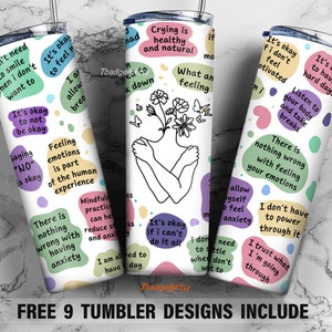 Mental Health Png Tumbler Wrap 20oz Skinny Tumbler Design, Mental Health Breakdown png, sublimation design, 20 Oz Tumbler Wrap.