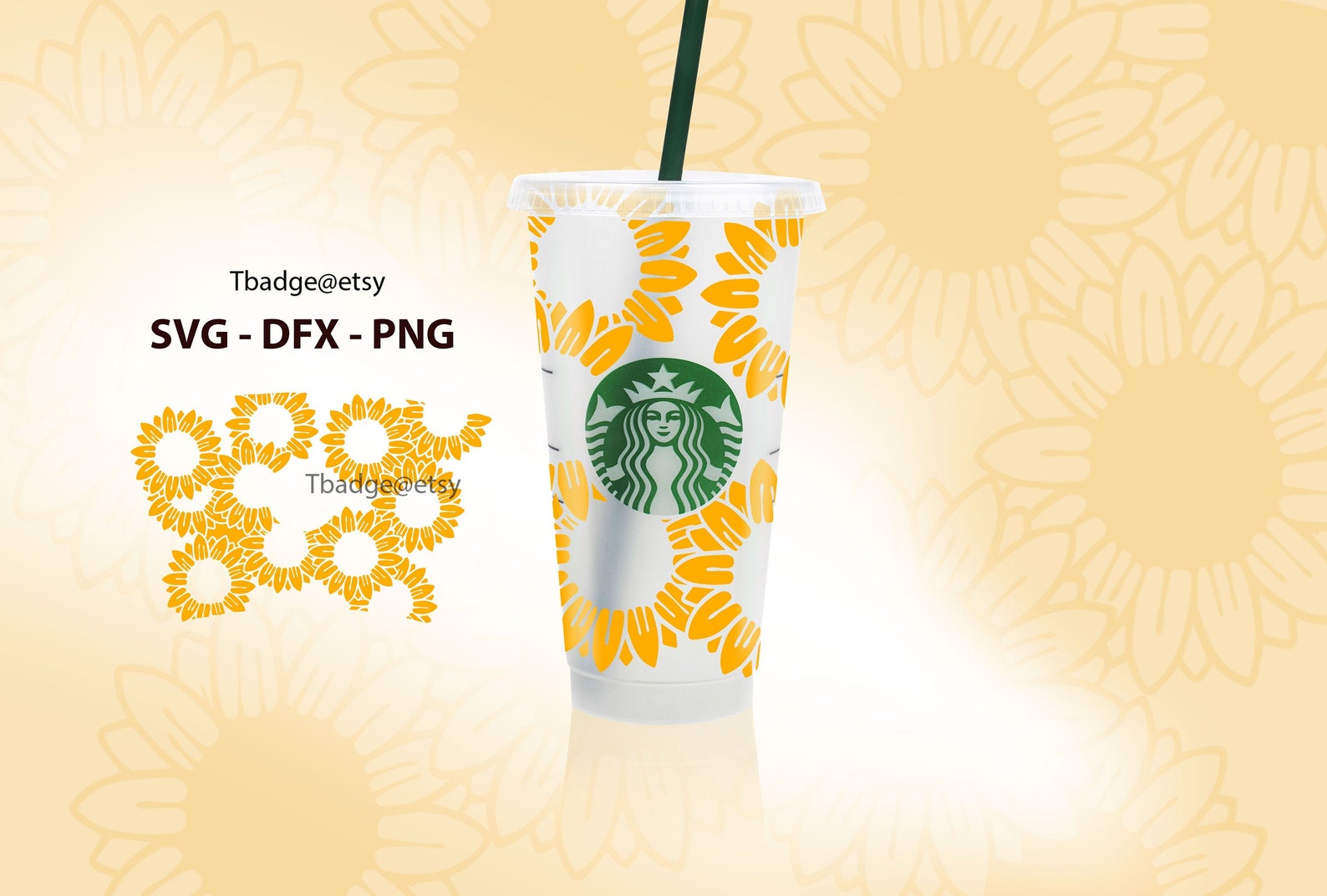 Starbucks Sunflowers Svg. Sunflower Clipart. Starbucks Cup. | Etsy