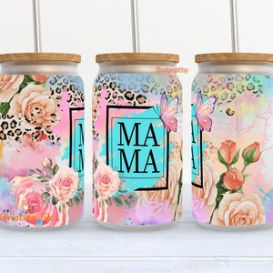 Sublimation Mama png pour boîte en verre Libbey 16 oz.
