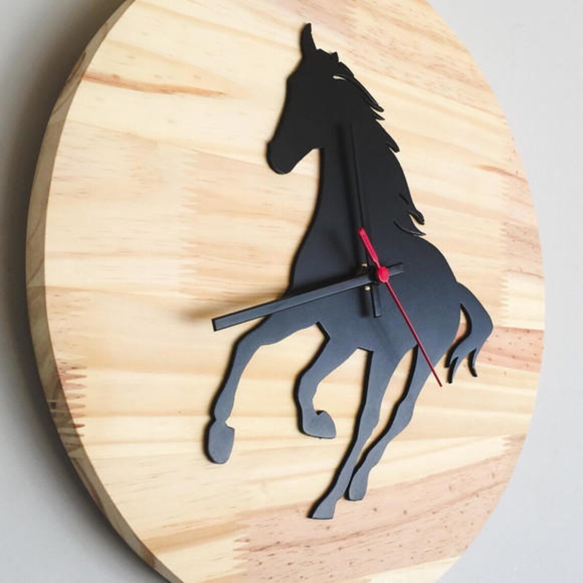 Handmade Horse Wooden Wall Clock Etsy