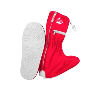 Reusable Waterproof Shoe Cover - Red/White
