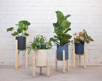 Wooden planter Tresino L Natural