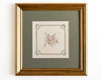 Vintage Floral Print, Watercolor Botanical Art