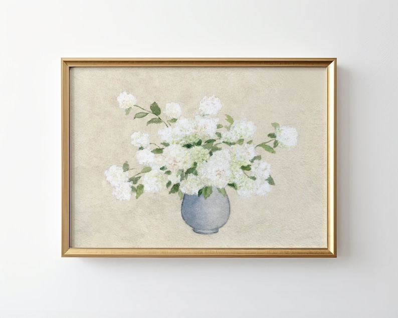 Floral art print Hydrangea Painting Floral Painting Floral art Flower Print image 1