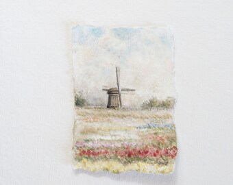 Original Tulip Field Painting