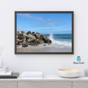 Sorrento Beach Western Australia Photograph Print, Perth Beaches, Waves Crashing, Ocean Print, Beach Decor, Beach Theme, Blue, Waves Print