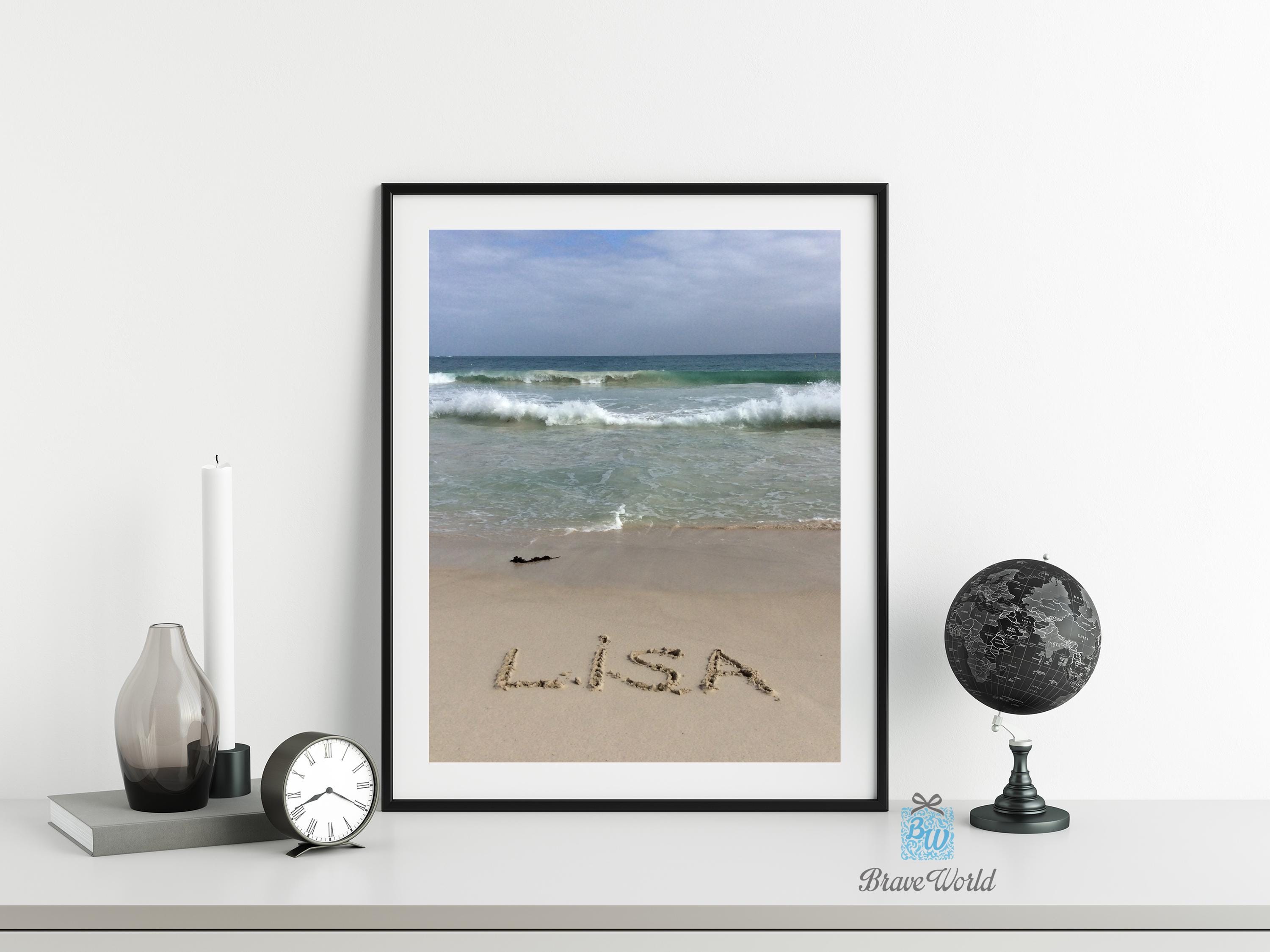 Personalised Name Lisa, Beach Theme, Personalized Gifts, Beach