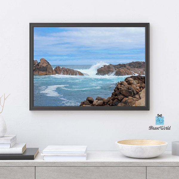 Yallingup Canal Rocks, Western Australia, Waves Crashing, Ocean Rocks, Coastal Print, Margaret River, Home Decor, Coastal Landscape