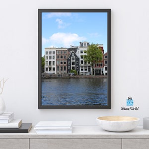 Amsterdam Netherlands Photograph Print, Dutch Architecture, Amsterdam Canal Houses, Dutch, Holland, Amsterdam City, Netherlands, Home Decor