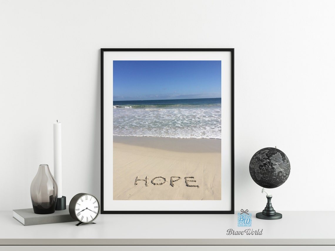Hope Beach Print Personalised Name Hope Beach Theme Gift Etsy UK
