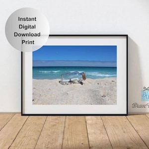 Mensaje en una botella Impresión de descarga digital instantánea, Mapa del tesoro pirata, Descarga digital, Regalo temático de playa, Playa en una botella, Regalos de playa